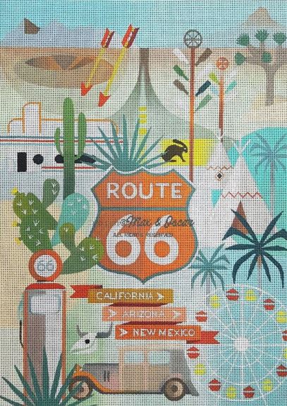 click here to view larger image of Route 66 (hand painted canvases)