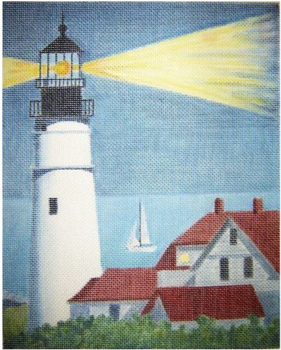 click here to view larger image of Maine Glowing Lighthouse (hand painted canvases)