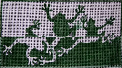 click here to view larger image of Three Frogs (hand painted canvases)
