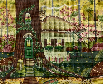 click here to view larger image of Woodland Dream Home (hand painted canvases)