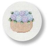click here to view larger image of Nantucket Basket with Hydrangeas (hand painted canvases)