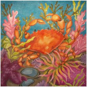 click here to view larger image of Coral Reef Crab (hand painted canvases)