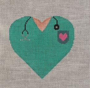 click here to view larger image of Nurse/Doctor Heart (hand painted canvases)