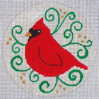 click here to view larger image of Cardinal Silhouette (hand painted canvases)