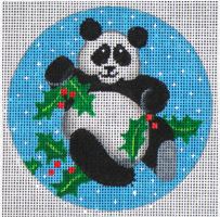click here to view larger image of Panda w/Holly (hand painted canvases)