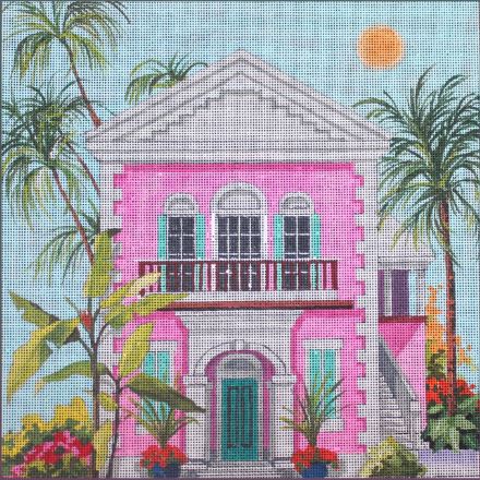 click here to view larger image of Pink Tropical Resort (hand painted canvases)