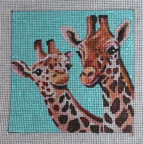 click here to view larger image of Insert - Two Giraffes (hand painted canvases)