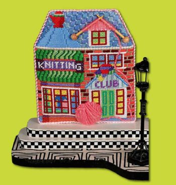 click here to view larger image of Knit Shop w/Stitch Guide (hand painted canvases)