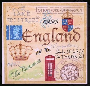 click here to view larger image of England Collage (hand painted canvases 2)