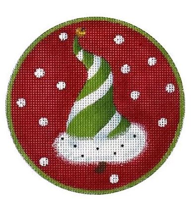 click here to view larger image of Christmas Tree Green Ornament (hand painted canvases)