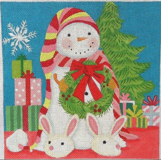 click here to view larger image of Christmas Morning Snowman (hand painted canvases)