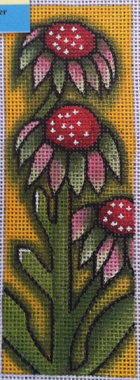 click here to view larger image of Cone Flower Bookmark (hand painted canvases)