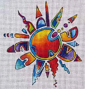 click here to view larger image of Crazy Sun (hand painted canvases)