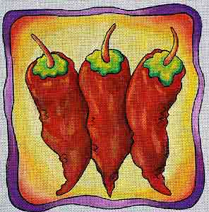 click here to view larger image of Chilis Small (hand painted canvases)