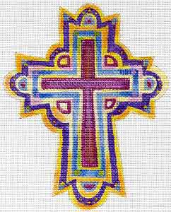 click here to view larger image of Funky Cross 5 (hand painted canvases)