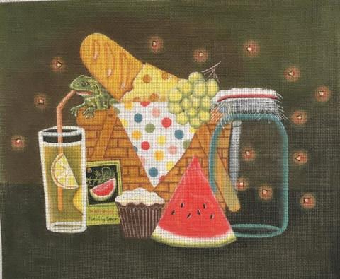 click here to view larger image of Firefly Picnic  (hand painted canvases)