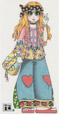 click here to view larger image of Hippie Girl (full body) Stitch Guide (books)