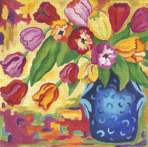 click here to view larger image of Tapestry Tulips (hand painted canvases)