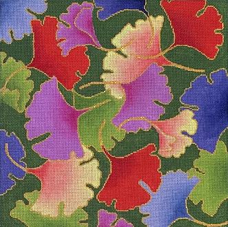 click here to view larger image of Gingko Leaves (hand painted canvases)