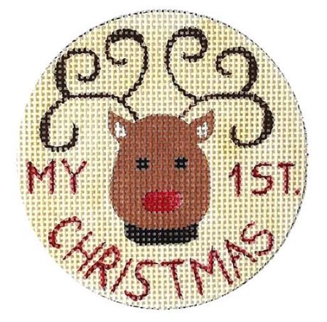 click here to view larger image of My First Christmas/Reindeer (hand painted canvases)