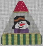 click here to view larger image of Snowman V Ornament (hand painted canvases)