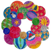 click here to view larger image of Ornament Wreath (hand painted canvases)