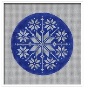click here to view larger image of Blue Nordic Snowflake (hand painted canvases)