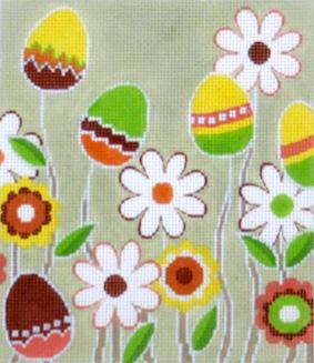 click here to view larger image of Easter Flowers (hand painted canvases)