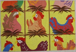 click here to view larger image of Chickens Roosting (hand painted canvases)
