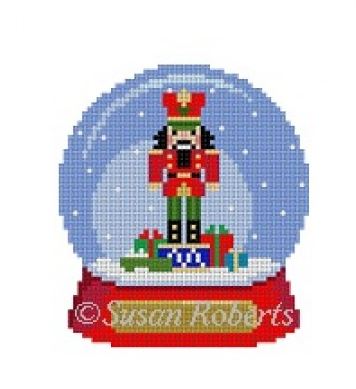 click here to view larger image of Snow Globe Nutcracker (hand painted canvases)