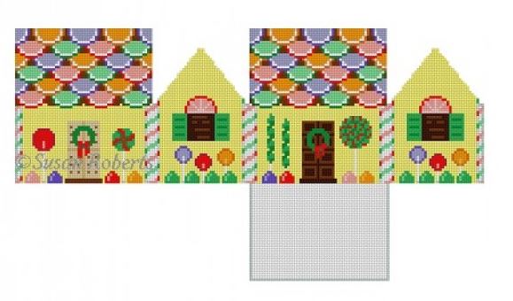 click here to view larger image of Fruit Slice and Lollipops House - 3D (hand painted canvases)