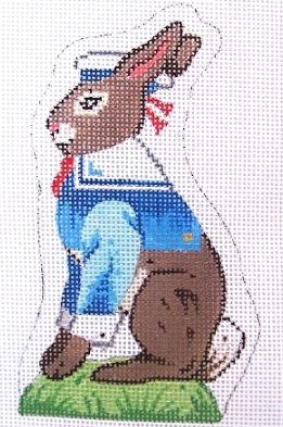 click here to view larger image of Standing Brown Bunny/ Sailor Suit  (hand painted canvases)