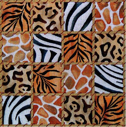 click here to view larger image of Animal Skin Patchwork (hand painted canvases)