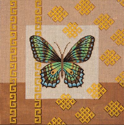 click here to view larger image of Brown Butterfly and Clouds II (hand painted canvases)