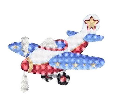 click here to view larger image of Airplane Ornament (hand painted canvases)