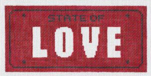click here to view larger image of State of Love w/Stitch Guide (hand painted canvases)