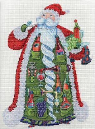 click here to view larger image of Wine Santa (hand painted canvases)