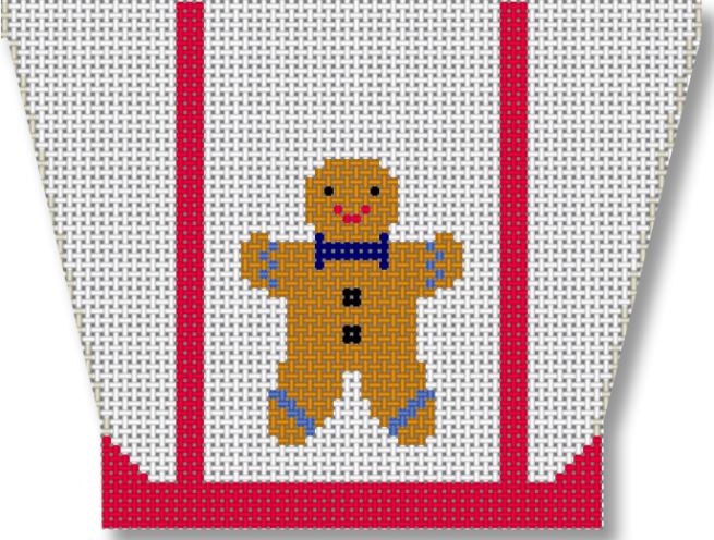 click here to view larger image of Gift Bag - Gingerbread Boy (hand painted canvases)