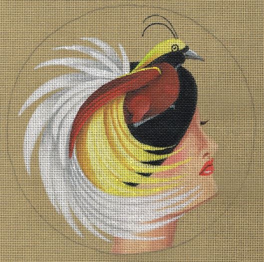 click here to view larger image of Bird of Paradise Hat - Glamorous (hand painted canvases)
