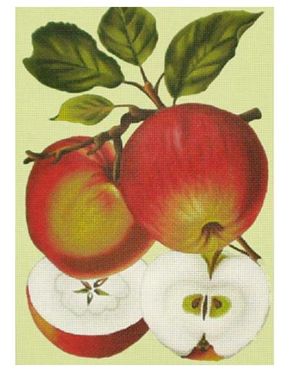 click here to view larger image of Red Apples (hand painted canvases)