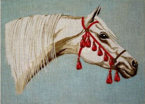 click here to view larger image of Arabian White Horse (hand painted canvases)