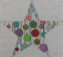 click here to view larger image of Star Ornament- Ornament (hand painted canvases)