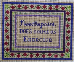 click here to view larger image of Needlepoint/Excercise (hand painted canvases)