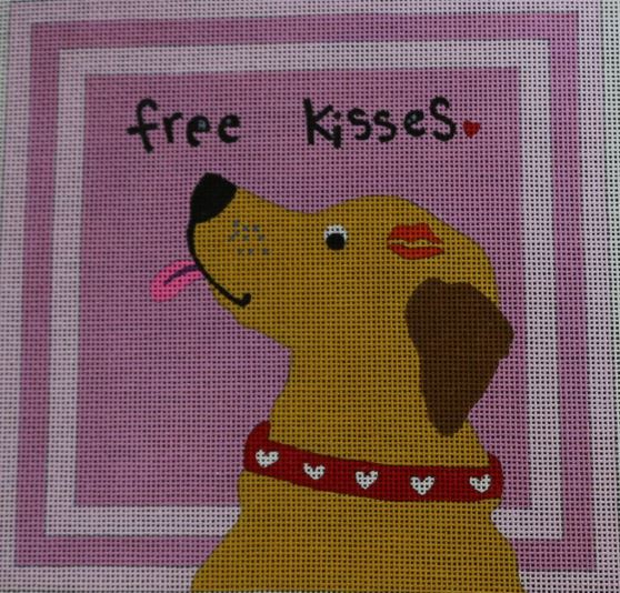 click here to view larger image of Free Kisses (hand painted canvases)