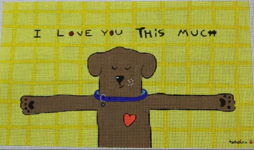 click here to view larger image of I Love You This Much (hand painted canvases)