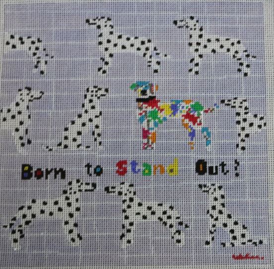 click here to view larger image of Born to Stand Out - Dalmatian (hand painted canvases)