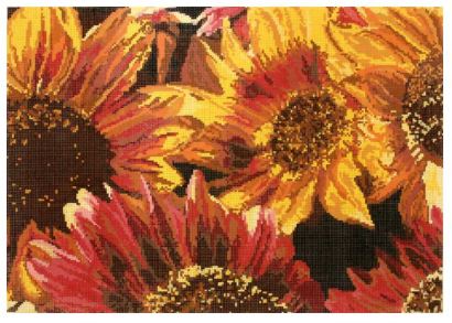 click here to view larger image of Sunflower Bunch  (hand painted canvases)