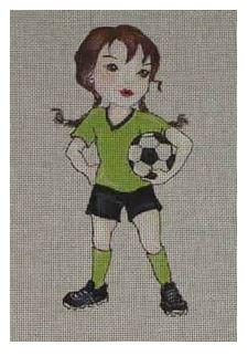 click here to view larger image of Carmy Loves Soccer (hand painted canvases)