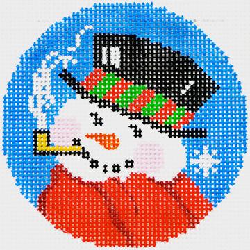 click here to view larger image of Top Hat Snowman (hand painted canvases)