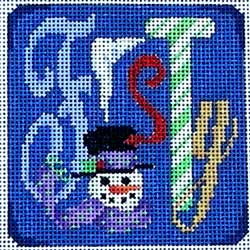 click here to view larger image of Frosty Ornament (hand painted canvases)
